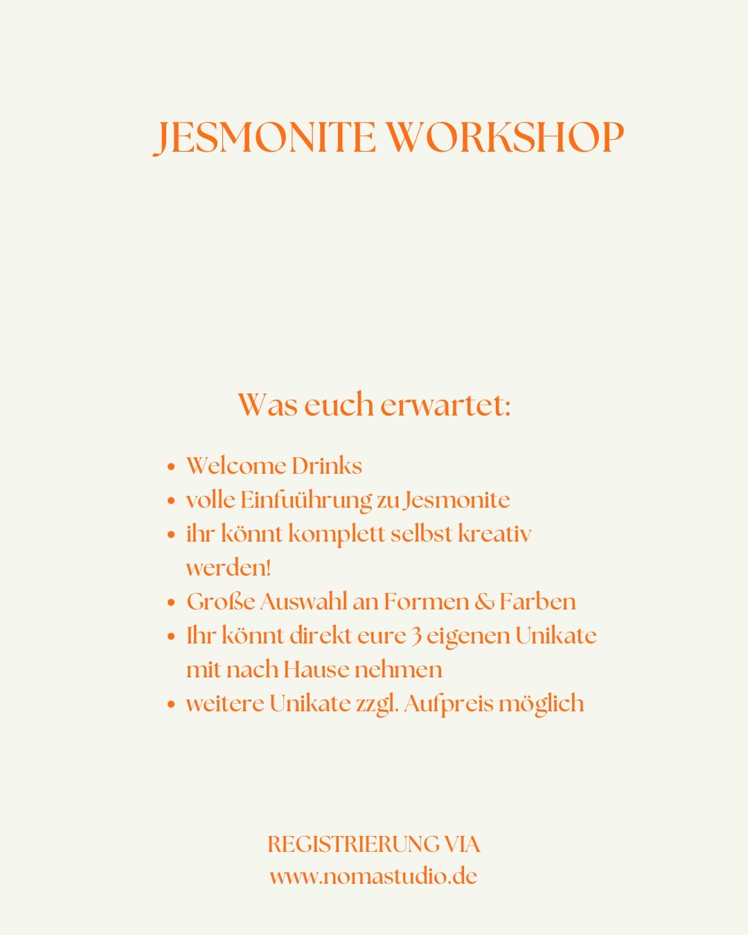 Jesmonite Workshop 28.09.2025 13-16 Uhr