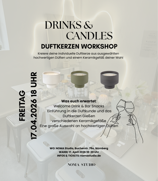 DRINKS & CANDLES - Duftkerzen Workshop Fr 17.04.2026