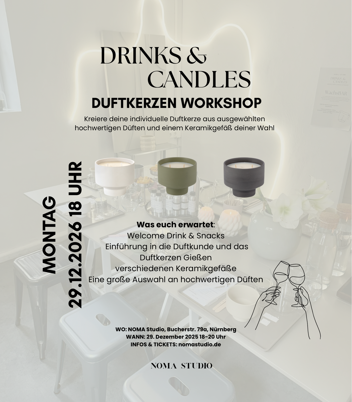 DRINKS & CANDLES - Duftkerzen Workshop MO 29.12.2025
