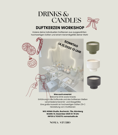 DRINKS & CANDLES - Duftkerzen Workshop SO 14.12.2025