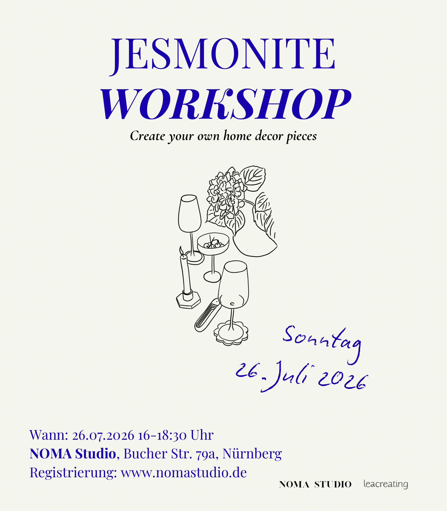 Jesmonite Workshop So 26.07.2026