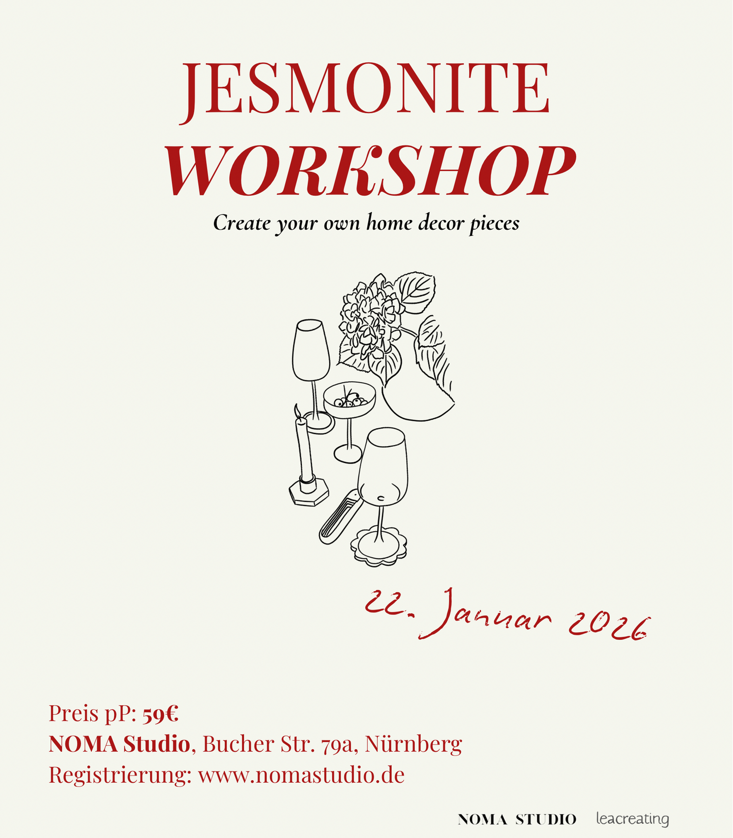 Jesmonite Workshop DO 22.01.2026 18 Uhr
