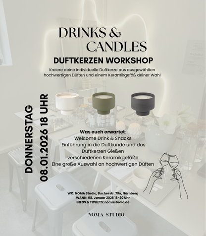 DRINKS & CANDLES - Duftkerzen Workshop DO 08.01.2026