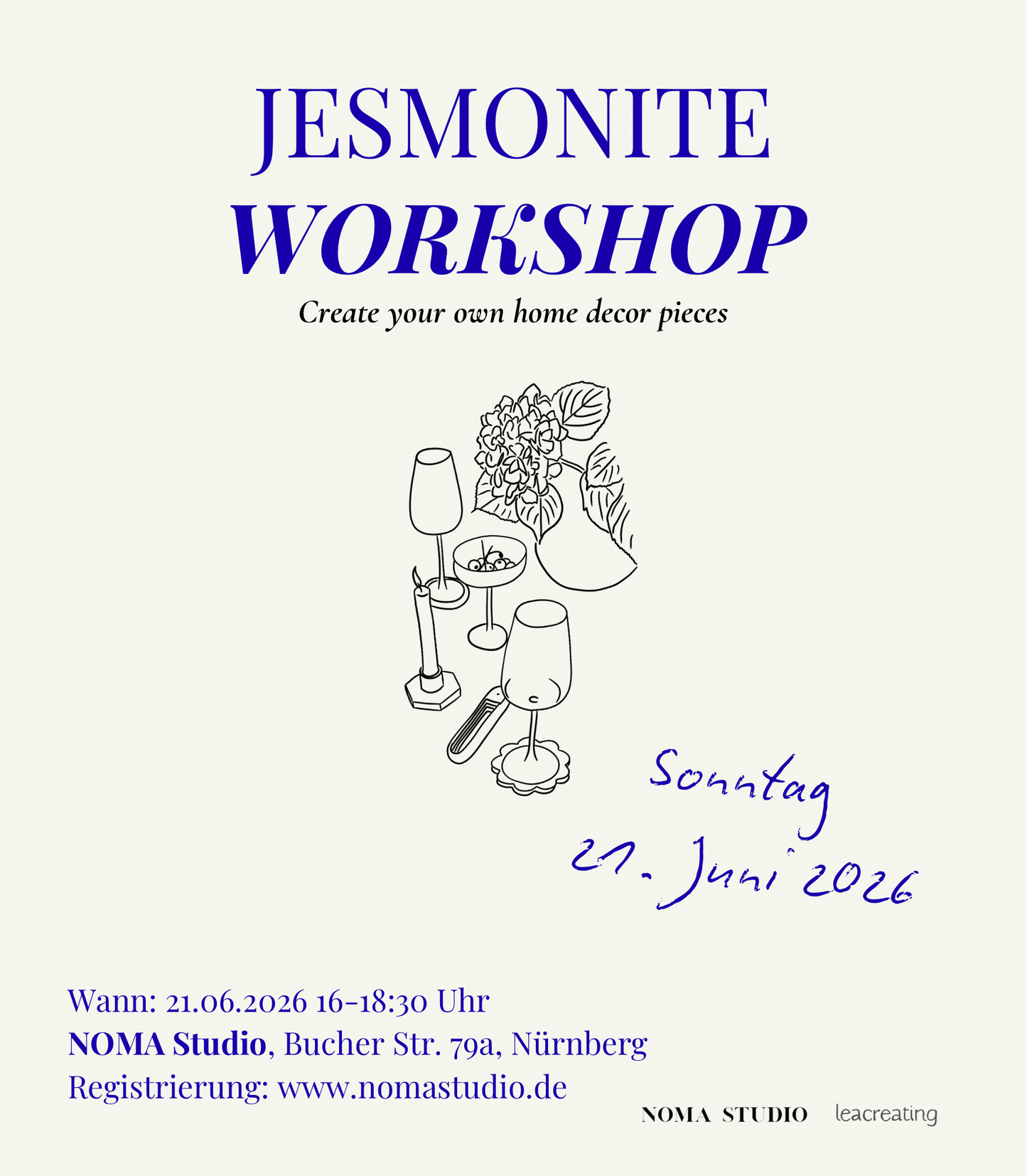Jesmonite Workshop So 21.06.2026