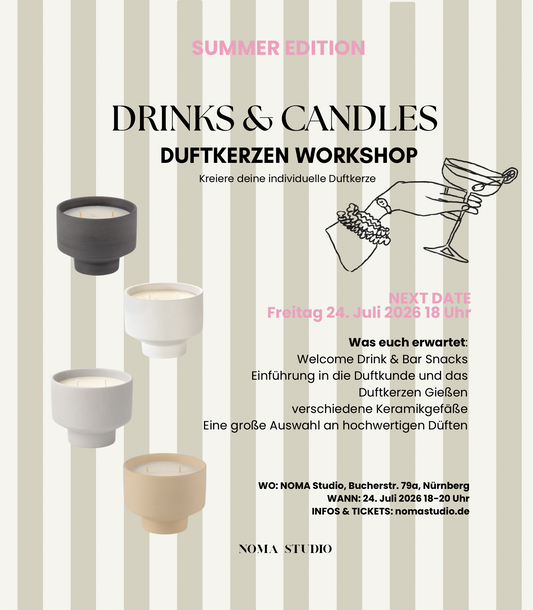 DRINKS & CANDLES - Duftkerzen Workshop Fr 24.07.2026