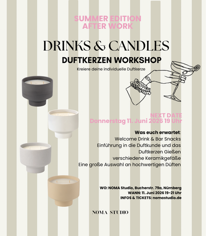 DRINKS & CANDLES - Duftkerzen Workshop Do 11.06.2026