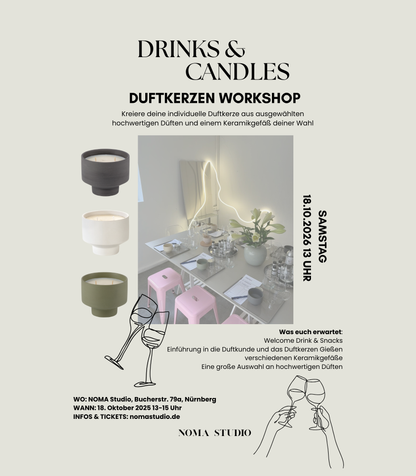 DRINKS & CANDLES - Duftkerzen Workshop 18.10.2025