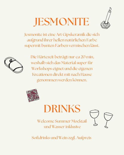 Jesmonite Workshop 28.09.2025 13-16 Uhr
